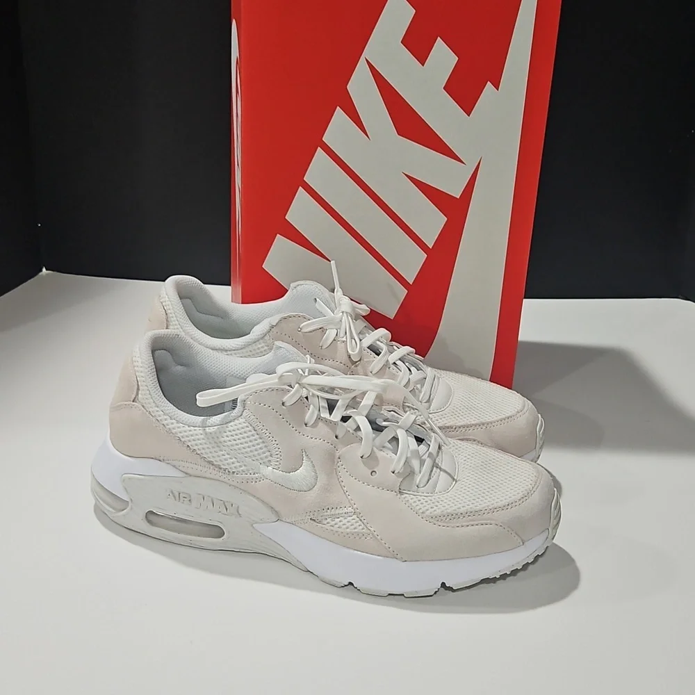 Nike Air Max Excee Cream and White Sneakers Platinium Sz 10 - Picture 2 of 9